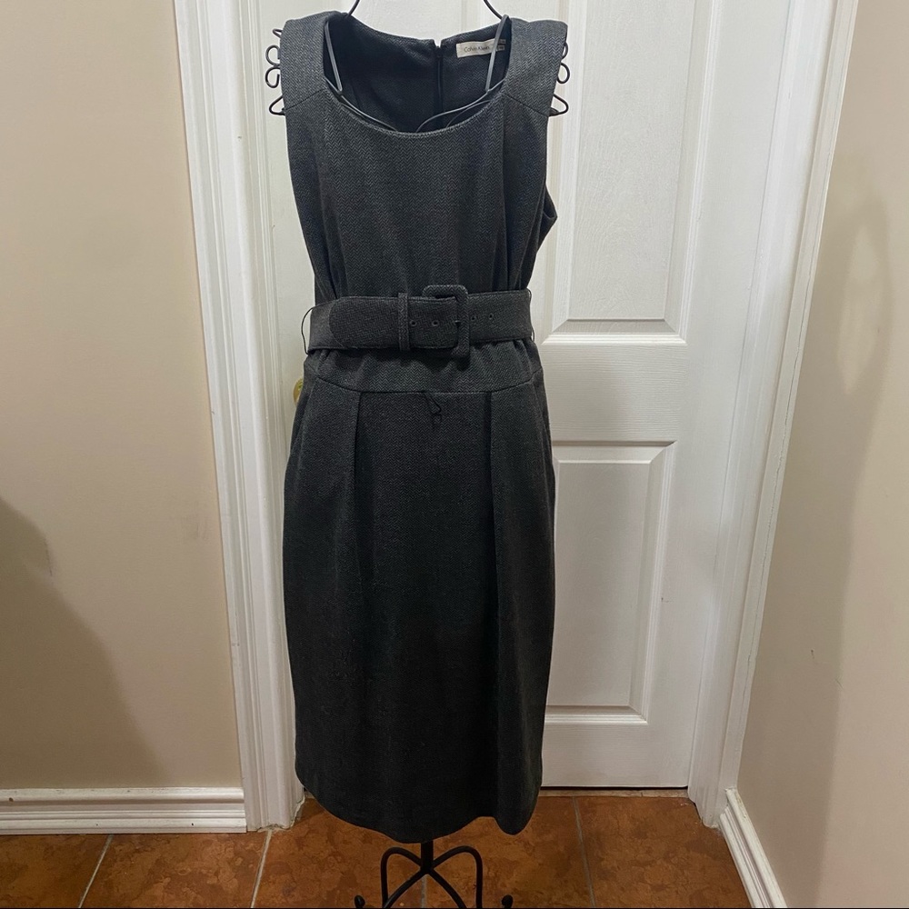 CALVIN KLEIN DRESS BLACK AND GREY